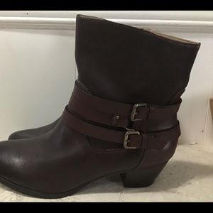 Naturalizer Katrina Brown Heeled Ankle Boots